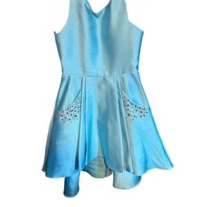 Rare Editions Light Blue Formal Hi Low Dress
